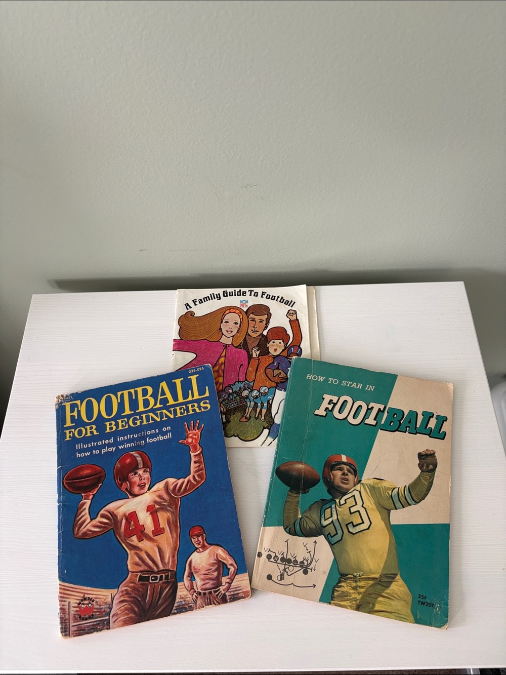 Vintage Football Instruction Books - Blue & Teal Covers 3 Books